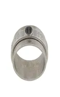 Roteerbare digitale gravure 925 sterling zilveren oude oude ring dubbele laag overlappende logo decompressie allmatch trend sieraden1249609