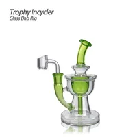 Partihandel 6.38 tum Trophy Mini Glass Dab Rig Water Pipe With Glass Banger