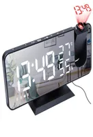 Digital Alarm Clock Clocks USB Wake Up Watch Table Electronic Desktop FM Radio Time Projector Snooze Function 26878150