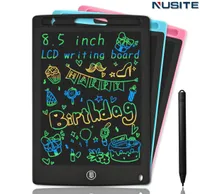 LCD -skrivande tablett 8 5 tum elektronisk ritning graffiti färgglada skärmhandskrivning kuddar pad memo brädor för barn vuxen 220722