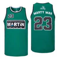 Koszulki do koszykówki Martin 23 Im The Man Jersey Haftowanie szycie Outdoor Sportswear Hip-Hop Culture Green 2022 Summer