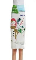 Skirts KYKU Christmas Women Snowman Print Skirt Funny 3d Year Sexy Ladies Womens Vintage Casual Party9702907