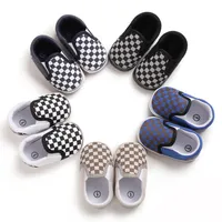 Baby Shoes Classical Checkered Toddler First Walker Newborn Baby Boy Girl Shoes Soft Sole Cotton Casual Sports Infant Crib Shoes285f