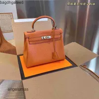 Designer Single Pure Hermee Woman Bag Handbag Leather Bags Litchi Classic Grain Cowhide Women's Shoulder Messenger Kellies Wy2d
