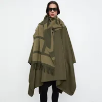 Scarves IOO AutumnWinter wool and cashmere scarf shawl couple thickening warm scarf high quality Toteme 221123