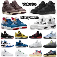 Nike Air Jordan 4 retro 4s Mens Basketball Shoes White Oreo Black Cat Red Thunder What the Silt Red Sail Shimmer Neon Troud Men Women Trainers Sweets Sneakers
