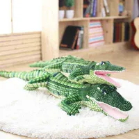 165 cm kreative Simulation Krokodile Plüschspielzeug Weiche Cartoon Tier Krokodil Fisch Stoffed Puppe Lustige Geschenke Sofa Kissen Jungen Spielzeug J220729