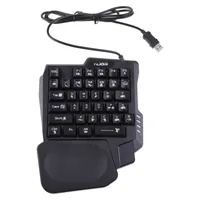 Keyboards USB Keyboard One handed Wired 35 Keys Luminous Gaming For Tablet Colorful Ergonomics Gamer Keypad Hand Rest 221123