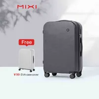 Mixi Patent Design Travel Forcase Men Women Trolley Case PC Rolling Luggage Wheels Tsa Lock Free Cover J220707