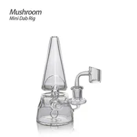Wholesale 5.71 Inches Mushroom Mini Glass Dab Rig Water Pipe with Glass Banger