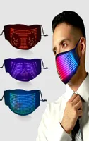 Bluetooth programmable fullcolor LED luminous mask support scrolling text animation DIY music rhythm builtin lithium battery 3345268