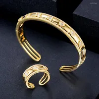 Серьги по ожерелью набора Soramoore Luxury Diy Trend Trend Scackable Bangle Ring Fashion для женщин свадьба Бринкос Пара в роли мультиза