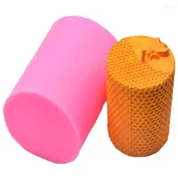Craft Tools Cylinder Bee Honeycomb Candle Mold Beehive Silicone Molds For Making Beeswax Candles Soaps