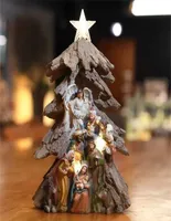Zayton Home Decor Nativity Set Catholic Figurine Consulture de Noël Holy Family Statue Jesus Mary Joseph Ornement 2111084126105