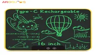 16 Inch Rechargeable Colorful LCD Writing Tablet Graffiti Doodle Board Electronic Drawing Toys Gifts For Kids 220722