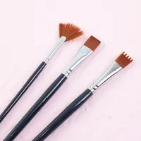 Painting Supplies Set of 12 copper tube birch handle brush Customized flat head art nylon brush Please contact us for purchase
