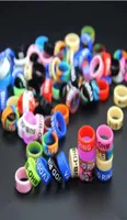 DHL Silicone Vape Band Colorful Rubber Cover Bag Rings Welcome OEM Custom Logo For 13mm Ecig Mod Sub Ohm Tank5156421