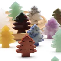 Kolye Kolyeleri Doğal Kristal Taş El Oyma El Sanatları Karışık Kuvars Noel Ağacı Dekorasyonlar için Değerli Taşlar Damla Teslimat Dhrjz