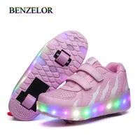 أحذية أحذية أحذية رياضية مع عجلتين wheeles LED SHOES