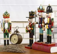 Wooden Nutcracker Soldier Figurines Ornaments 30CM Puppet Desktop Crafts Kids Gifts Christmas Decorations for Home 2111086220394