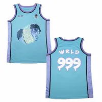 Juice WRLD 999 Jersey Lemonade Soszcie haftowanie Outdoor Sportswear Hip-Hop Culture Film Blue Summer Basketball Jerseys