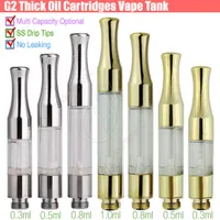 Top G2 Bud Touch 510 Cartridges Tank Goud roestvrij staal DRIP TIPS WAX DIKKE OLAPORIZER ATOMIDERS CE3 O PENDAP MINI CARTOMI2007400