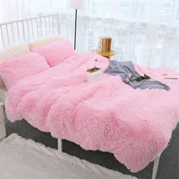 Bedding sets Shaggy Super Soft Coral Fleece Blanket Warm Cozy Fluffy Sofa Airplane el Throw Pillowcases 221014237K