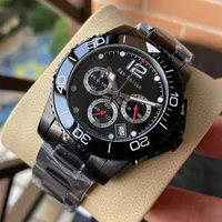 2020 Whole Mens Watches vk Quartz Watch Black Pvd Reloj de Lujo Многофункциональный хронограф Керамический Безель Montre de Luxe222b