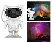 최신 우주 비행사 별이 빛나는 스카이 프로젝터 램프 갤럭시 스타 레이저 프로젝션 USB 충전 분위기 램프 아이 침실 장식 소년 크리스마스 3870125