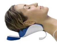 Pillow Neck Shoulder Revitalizer Rest Relaxing Cushion Spine Massage Ease Back Support1666578