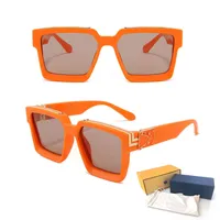 Square Womans Sunglasses 86229 Fashion Mens Sun glasses UV Protection men Designer eyeglass Gradient Metal hinge eye women nglasses with boxs