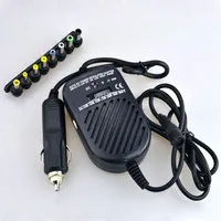Universal DC 80W Car Auto Charger Power Supply Adapter Set For Laptop Notebook with 8 detachable plugs Whole 50pcs lot302B