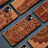 Ancient Chinese Pattern phone case For iphone 13 Pro Max cases 12 11 Pro X XS 8 7 Plus Solid wood grain Toughened glass TPU Protective Shockproof