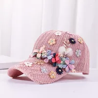 Ball Caps Sequins Cap Light Luxury Outdoor Leisure Beads Baseball Adjustable Hip Hop Hat Women Shiny Decoration 3D Flower Dec