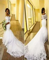 2017 Tulle Lace Black Girl South Africa Mermaid Wedding Dresses Arabic Style Back Court Train Vestidos De Novia Robe De Mariage Br3600678