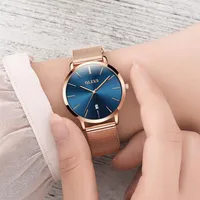 Olevs Nuevo Rose Gold White Women Watch Watch Casual Quartz Watches Ladies Top Brand Femenina Mu￱eco de la pulsera Girl Clock 2103102835
