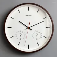 Wall Clocks Minimalist Living Room Ultra-Quiet Temperature Humidity Creative Home Decor Watch Clock Modern Design