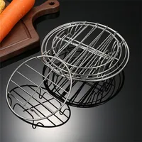 Kitchen Tools Air Fryer Accessories Stainless Steel Cooking Steaming Racks for Steam Vegetables and Rice Rack for Kitchens Tool 5 9gc D3