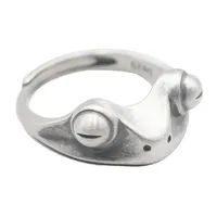 Pierścienie zespołu metalowa żaba pierścionka neutralna osobowość kreatywna urocze zwierzę czerwone granat otwarty regulowany pierścienie palec biżuteria miłośnik prezent dhvou