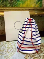 NUEVA Moda VIP Regalo Magno de almacenamiento Bolsa Classic Red Blue String Cosmetic Case Party Organizer Bag Clutch with Box