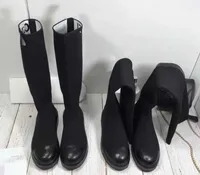 Casual Shoes Brand designer design 2022 New Socks Women's Knitted Long Leg Boots Letter Elastic Socks Loose Bottom Thin Boots