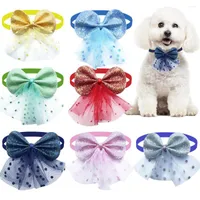 Dog Apparel 50 100PCS Hair Bows 2022 Flash Skirt Trim Bow Tie Grooming Pet Accessories Items Shop