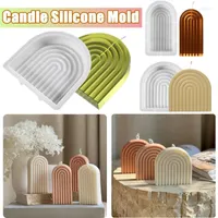 Craft Tools Est DIY Rainbow Arch Scented Candle Silicone Mold Diffuser Stone Handmade Soap Plaster Car Ornament
