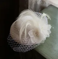 Headpieces Elegant Ladies Fascinator Hat For Wedding Hair Accessories Pearl Women Evening Party Church Sinamay Bridal Headwear