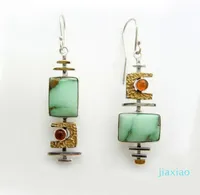 Fashion accessory Creative turquoise color separation Earrings8091877