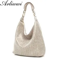 Shoulder Bags Arliwwi Brand Mirror Quqlity Real Leather Women Large Handbags Fashion Casual Style Gold Messenger Female GB02 221024