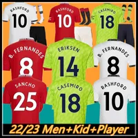 22  23 ANTONY SANCHO CASEMIRO soccer jerseys GARNACHO Fans Player version MANS UTDS FERNANDES MANCHESTERS RASHFORD football top shirt kids kit set 2022 2023