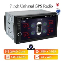 2 DIN 7039039 Quad Core Universal Android 10 2GB RAM 자동차 오디오 라디오 스테레오 GPS 탐색 WiFi 1024600 터치 스크린 2Din U