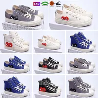 All Starsds Shoe CDG Canvas Play Love With Eyes Hearts 1970 1970 Big Eyes Beige Black Classic Casual Skateboard Sneakers Diseñador Tamaño 35-45