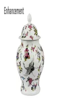 Antique Luminous Ceramic General Tank Vase Noctilucence Flowers Hatcovered Ginger Jars Ornament Creative Gift LJ2012095682936